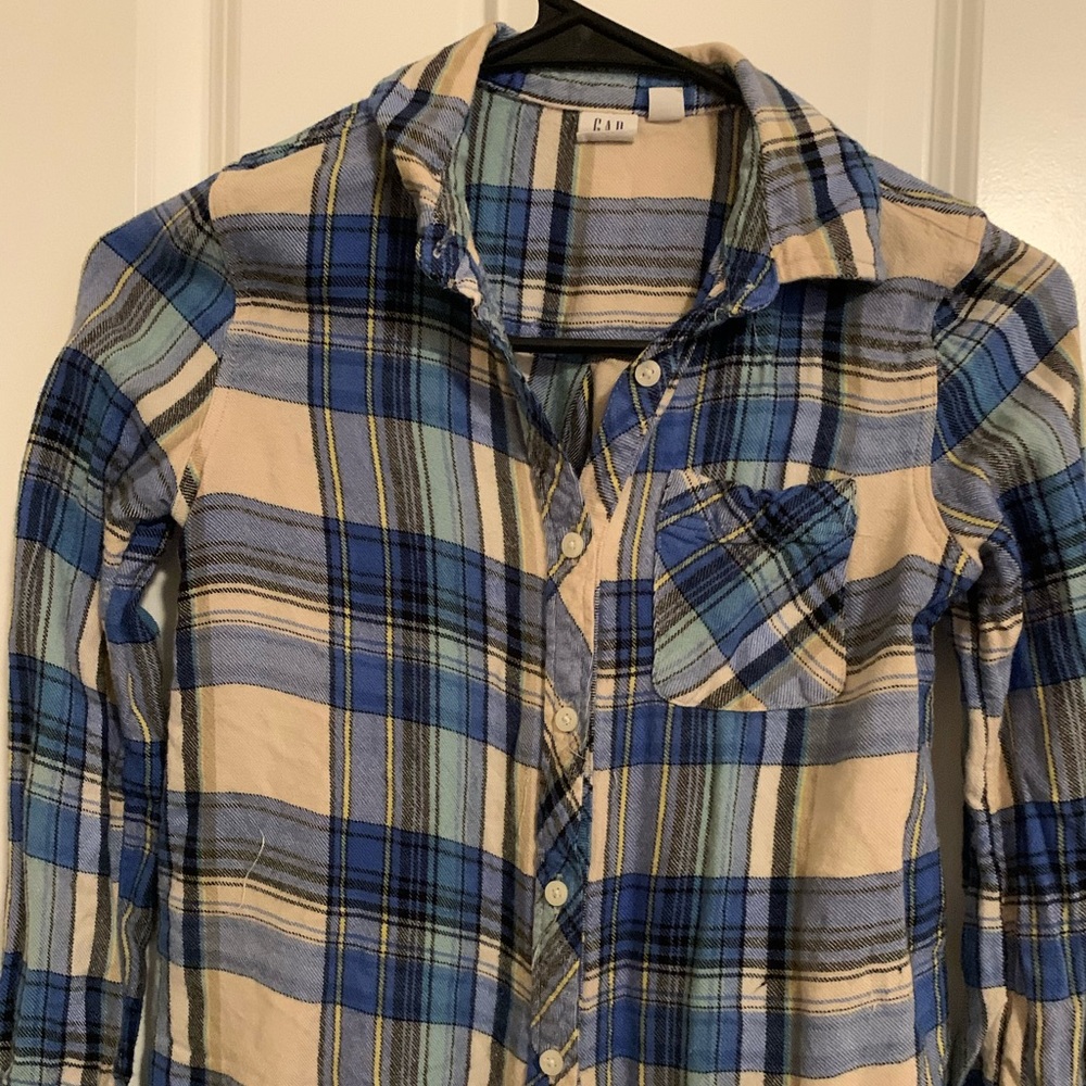 Super soft girls plaid longsleeve shirt